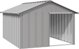vidaXL vidaXL Buda dla psa, szara, 116,5x153x81,5 cm, stal