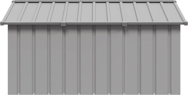 vidaXL vidaXL Buda dla psa, szara, 116,5x153x81,5 cm, stal