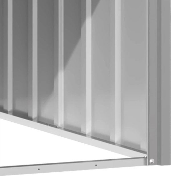 vidaXL vidaXL Buda dla psa, szara, 116,5x153x81,5 cm, stal