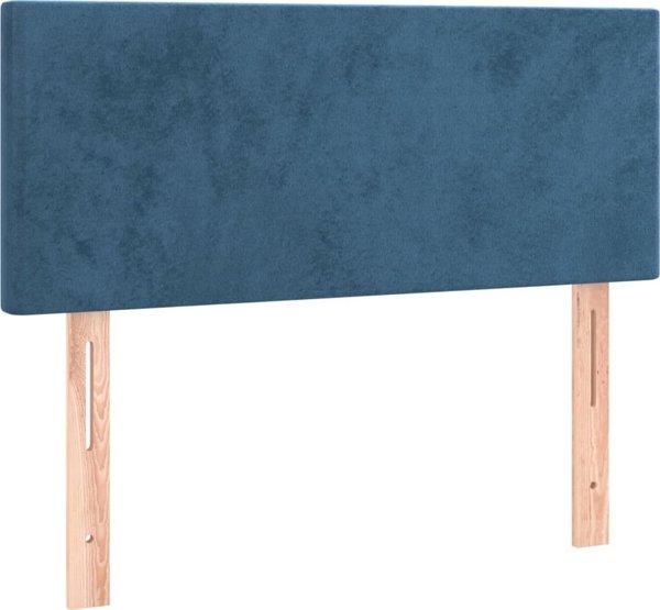 vidaXL Κεφαλάρι Κρεβατιού, σκούρο μπλε, 80x5x78/88 εκ., βελούδο