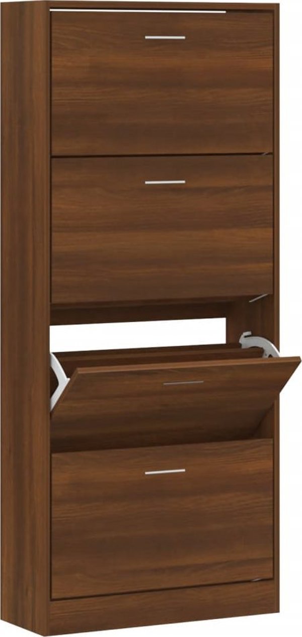 vidaXL Szafka na buty, καφέ δρυς, 63x24x147 εκ.
