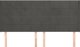 vidaXL Zaglowek uszak, gkri tmavro, 203x16x118/128 cm, aksamit