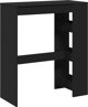 vidaXL Μπαρ τραπέζι με ράφια, μαύρο, 90x40x103,5 εκ.
