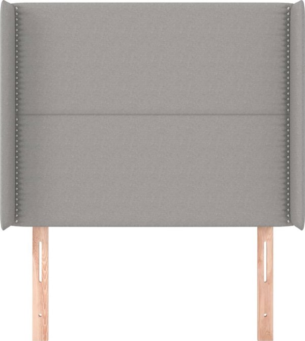 vidaXL Κεφαλοστήριγμα uszak, ανοιχτό γκρι, 103x16x118/128 cm, ύφασμα