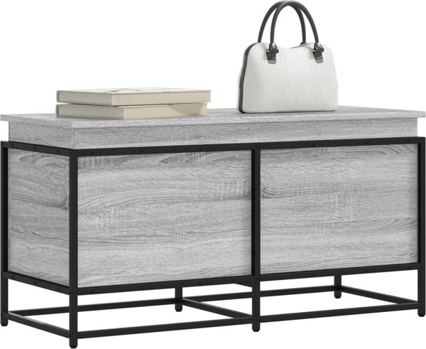 vidaXL Κουτί με καπάκι, γκρι δρυς sonoma, 100x40x51,5 εκ.