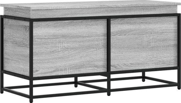 vidaXL Κουτί με καπάκι, γκρι δρυς sonoma, 100x40x51,5 εκ.