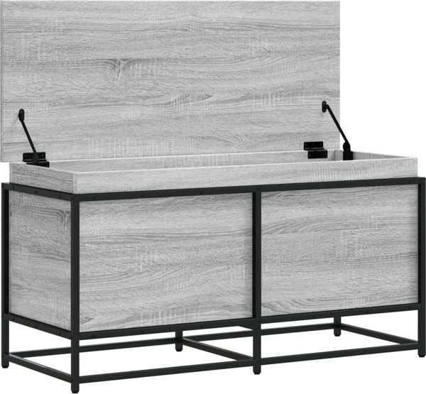 vidaXL Κουτί με καπάκι, γκρι δρυς sonoma, 100x40x51,5 εκ.