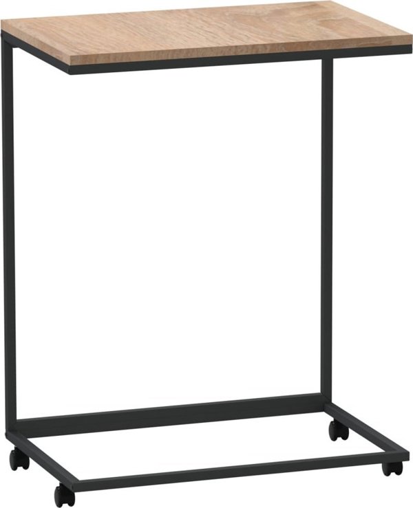 vidaXL Τραπέζι βοηθητικό με ροδάκια, μαύρο, 55x35x70 εκ.
