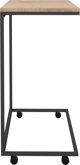 vidaXL Τραπέζι βοηθητικό με ροδάκια, μαύρο, 55x35x70 εκ.