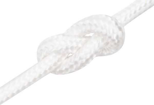 vidaXL Ναυτικό σχοινί, λευκό, 10 mm, 100 m, πολυπροπυλένιο