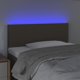 vidaXL Κεφαλάρι κρεβατιού με LED, taupe, 80x5x78/88 cm, ύφασμα