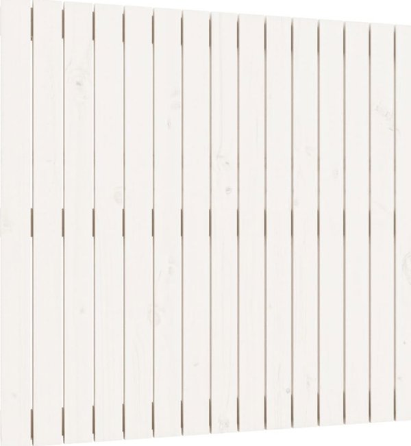 vidaXL Κεφαλάρι κρεβατιού, λευκό, 95,5x3x90 cm, μασίφ ξύλο πεύκου