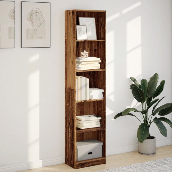 vidaXL Ράφι από παλιό ξύλο, 40x24x176 εκ, σύνθετο ξύλο