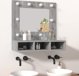 vidaXL Nτουλάπι me kathrefti kai LED, gri oak sonoma, 60x31.5x62 cm