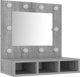 vidaXL Nτουλάπι me kathrefti kai LED, gri oak sonoma, 60x31.5x62 cm