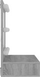vidaXL Nτουλάπι me kathrefti kai LED, gri oak sonoma, 60x31.5x62 cm
