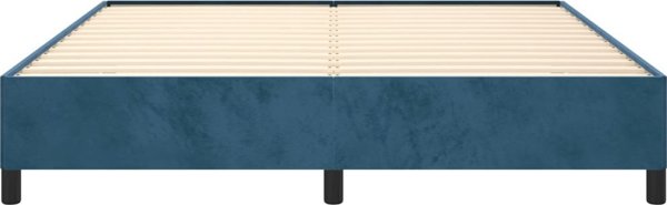 vidaXL Rama κρεβατιού, σκούρο μπλε, 160x200 cm, επενδυμένη με βελούδο