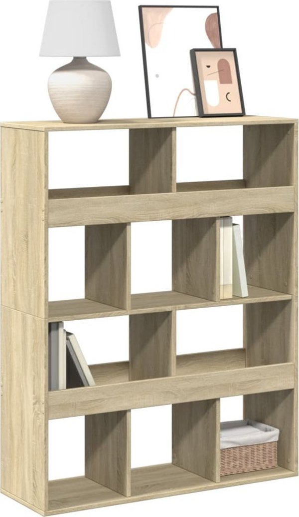 vidaXL Ράφι, δρυς Sonoma, 100x33x125,5 εκ., ξυλοπηγή υλικού
