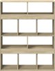 vidaXL Ράφι, δρυς Sonoma, 100x33x125,5 εκ., ξυλοπηγή υλικού