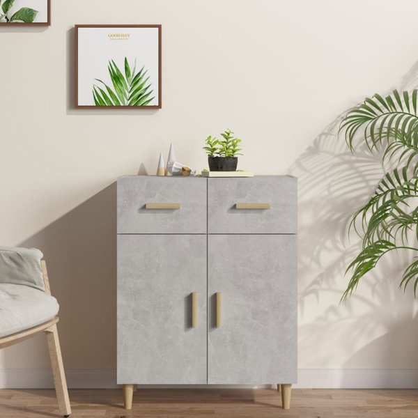 vidaXL Szafka szarosc betonu, 69,5x34x89 cm, material drewnopochodny