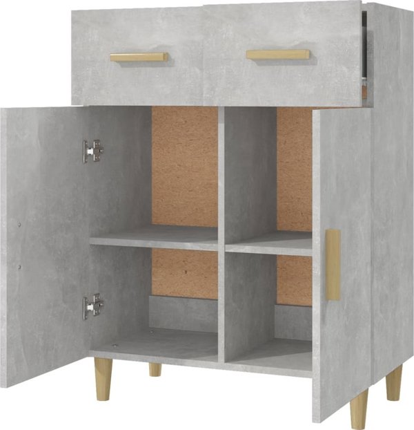 vidaXL Szafka szarosc betonu, 69,5x34x89 cm, material drewnopochodny