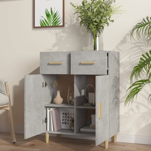 vidaXL Szafka szarosc betonu, 69,5x34x89 cm, material drewnopochodny