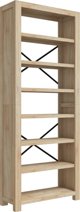 vidaXL Βιβλιοθήκη με 7 ράφια, 80x30x200 cm, στερεό ξύλο ακακίας