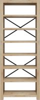 vidaXL Βιβλιοθήκη με 7 ράφια, 80x30x200 cm, στερεό ξύλο ακακίας