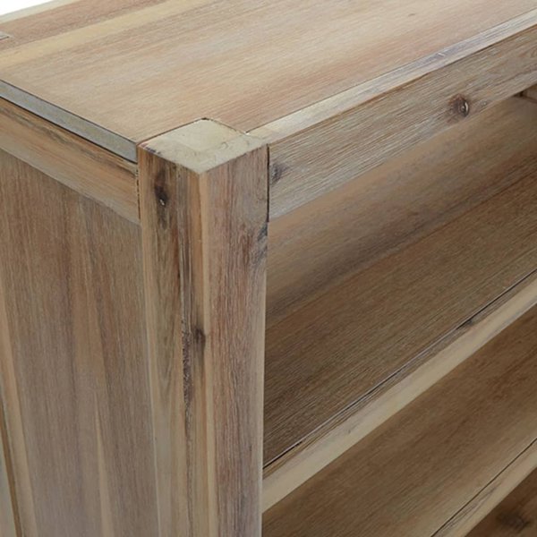 vidaXL Βιβλιοθήκη με 7 ράφια, 80x30x200 cm, στερεό ξύλο ακακίας