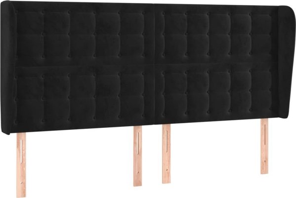 vidaXL Zaglowek uszak, mavro, 183x23x118/128 cm, aksamit