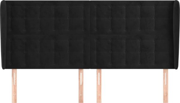 vidaXL Zaglowek uszak, mavro, 183x23x118/128 cm, aksamit