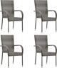 vidaXL Σετ Κήπου 5 Τεμαχίων, Σκούρο Γκρι, Πολυρατάν