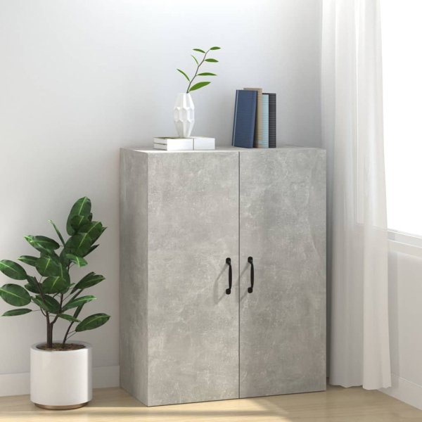 vidaXL Επιτοίχια ντουλάπα, γκρι τσιμέντου, 69,5x34x90 εκ.