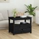vidaXL Stolik kawowy, czarny, 71x49x55 cm, lite drewno sosnowe