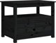 vidaXL Stolik kawowy, czarny, 71x49x55 cm, lite drewno sosnowe