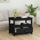 vidaXL Stolik kawowy, czarny, 71x49x55 cm, lite drewno sosnowe
