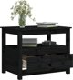 vidaXL Stolik kawowy, czarny, 71x49x55 cm, lite drewno sosnowe