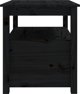 vidaXL Stolik kawowy, czarny, 71x49x55 cm, lite drewno sosnowe