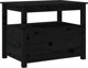 vidaXL Stolik kawowy, czarny, 71x49x55 cm, lite drewno sosnowe