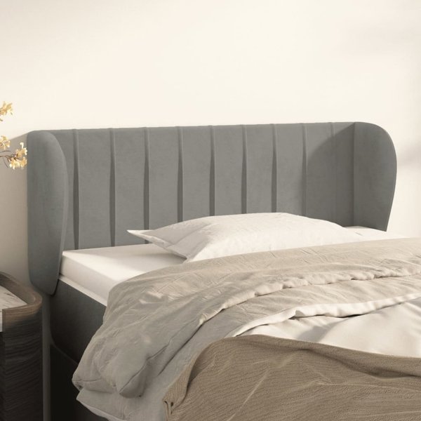 vidaXL Ζαγκλώμκi uszak, ανοιχτό γκρι, 103x23x78/88 εκ., βελούδο