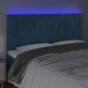 vidaXL Κεφαλάρι για Κρεβάτι με LED Σκούρο Μπλε 180x5x118/128 cm