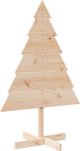 vidaXL Drewniana choinka do udekorowania, 110 cm, lite drewno sosnowe