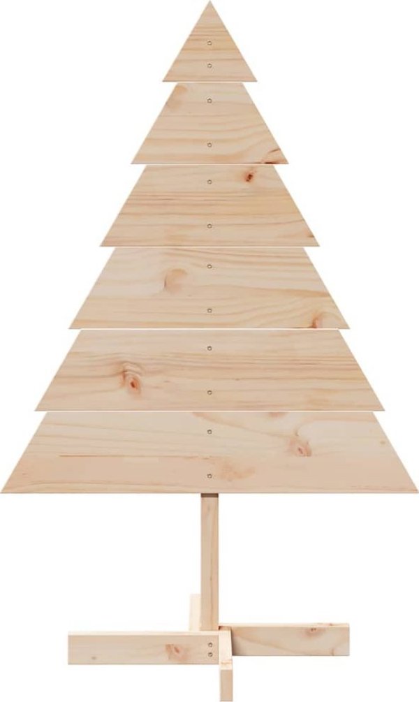 vidaXL Drewniana choinka do udekorowania, 110 cm, lite drewno sosnowe
