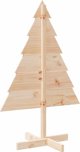 vidaXL Drewniana choinka do udekorowania, 110 cm, lite drewno sosnowe