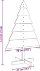 vidaXL Drewniana choinka do udekorowania, 110 cm, lite drewno sosnowe