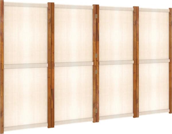 vidaXL vidaXL Parawan 4-panelowy, kremowy, 280 x 180 cm