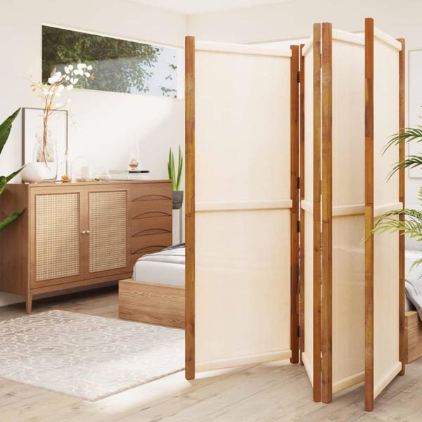 vidaXL vidaXL Parawan 4-panelowy, kremowy, 280 x 180 cm