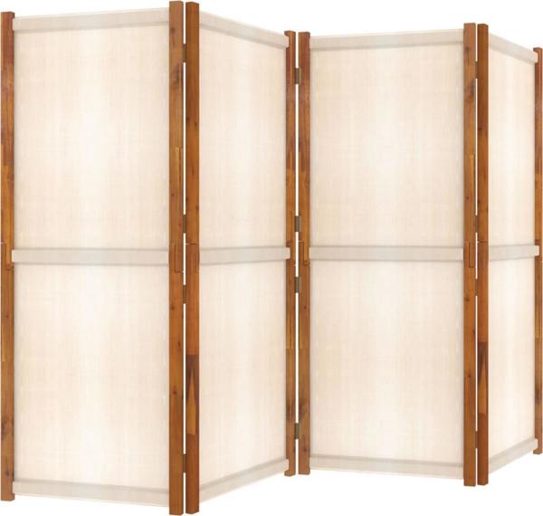 vidaXL vidaXL Parawan 4-panelowy, kremowy, 280 x 180 cm