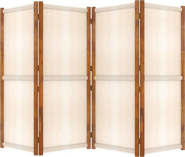 vidaXL vidaXL Parawan 4-panelowy, kremowy, 280 x 180 cm