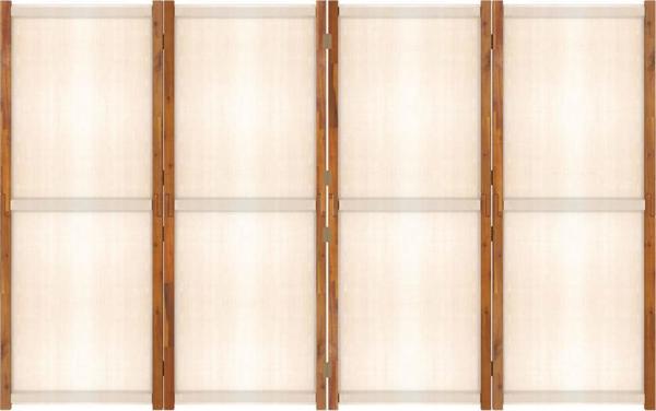 vidaXL vidaXL Parawan 4-panelowy, kremowy, 280 x 180 cm